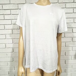 Under Armour Loose Fit T Shirt‎ XL White Short Sleeve Athletic Training Top